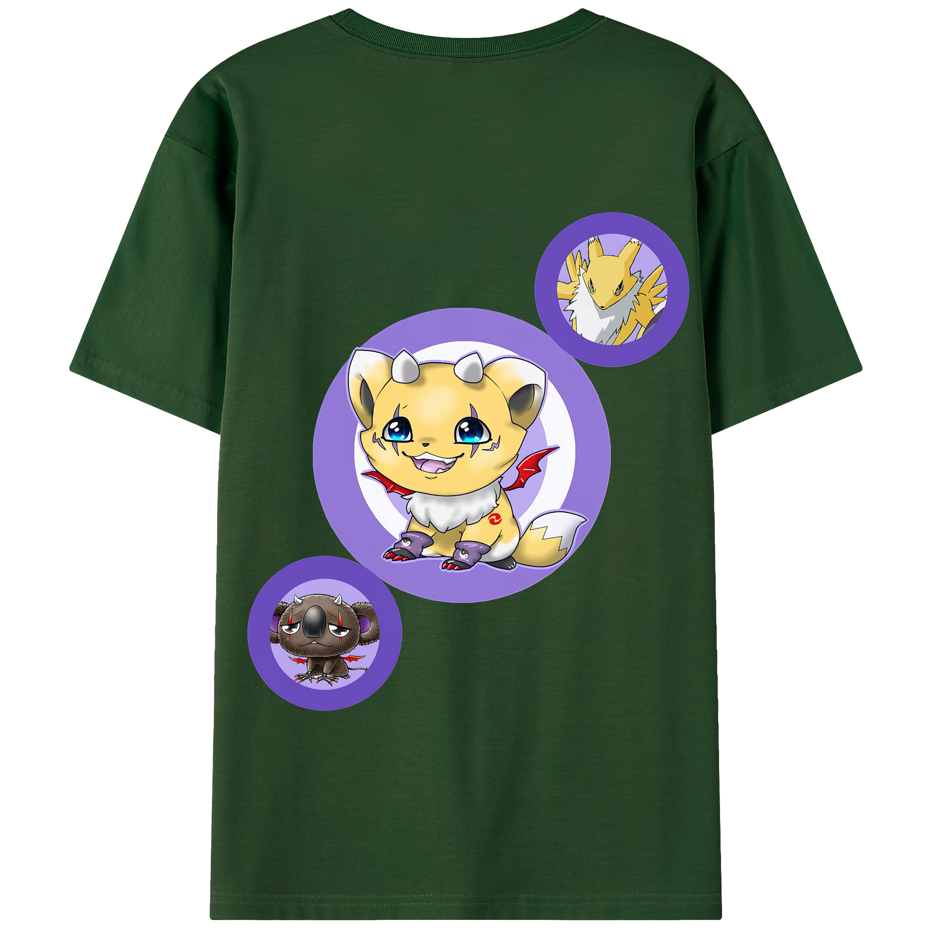 （画像用） Digimon デジタルモンスター/デジモン 綿100％半袖Tシャツ（背面プリント）